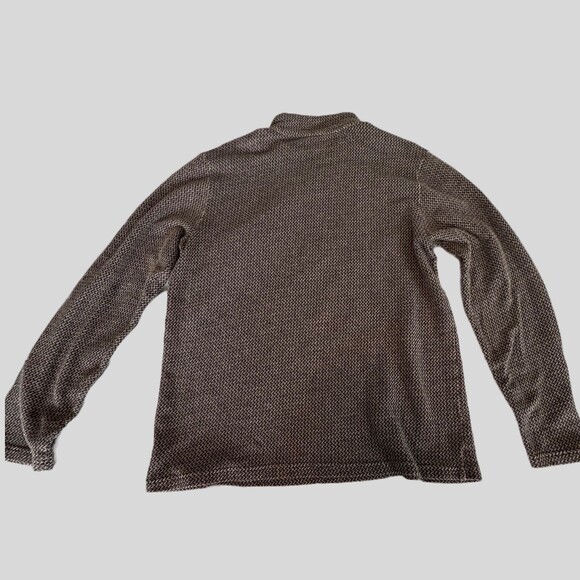 TOMMY BAHAMA 1/4 ZIP MEN Large ZIG-ZAG Chevron Grey PULLOVER SWEATER TOP Golf - Picture 2 of 7